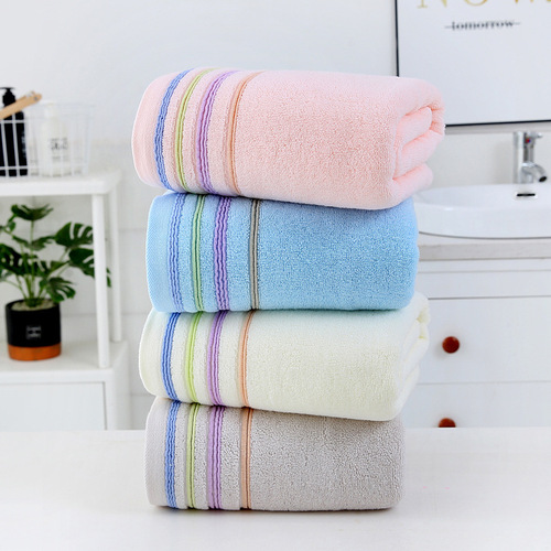 All pure cotton 32-strand large bath towel 70*140cm home daily gift absorbent bath towel embroidered logo manufacturer wholesale