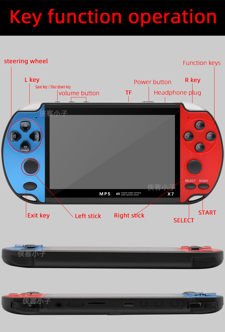 X7 掌上游戏机 PSP掌机批发工厂GBANES