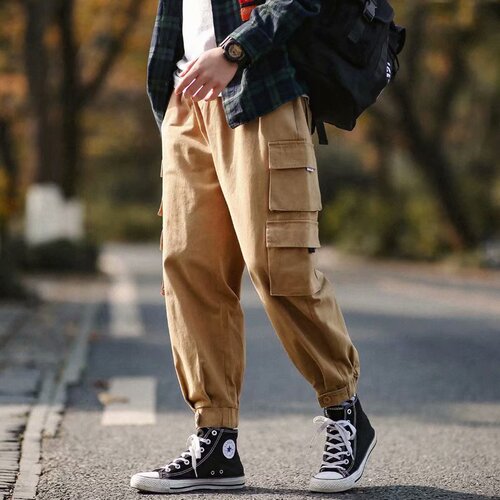 Fall Season Jogger Work Pants for Men, Plus-Size Casual Trousers — Baggy Straight-Leg Jeans in Korean Style, Perfect for Every Body