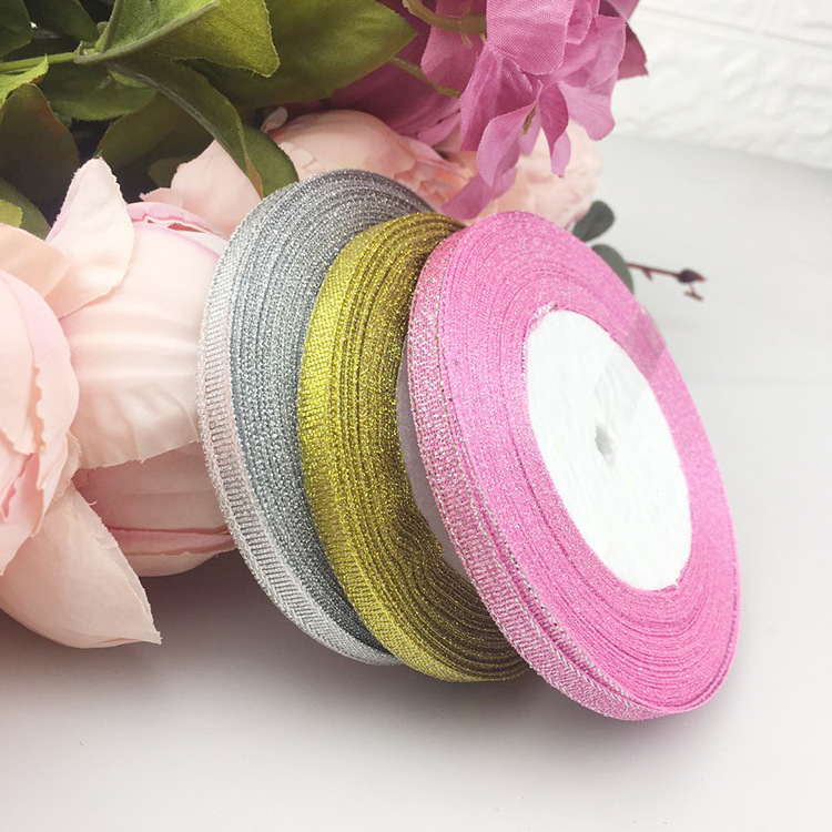 0.6mm彩葱金葱彩带礼盒包装丝带蛋糕绑绳蝴蝶结缎带鲜花包装用品