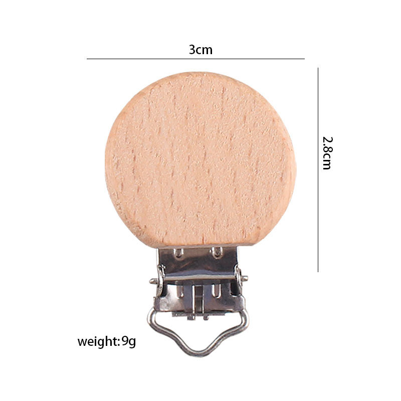 Bebé suministros chupete clip dibujos animados animal registro chupete clip calmante haya seguridad protección de madera clip