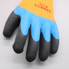 冬季加厚保暖加絨毛圈乳膠雙層耐磨防滑手套冬天防凍勞保手套批發