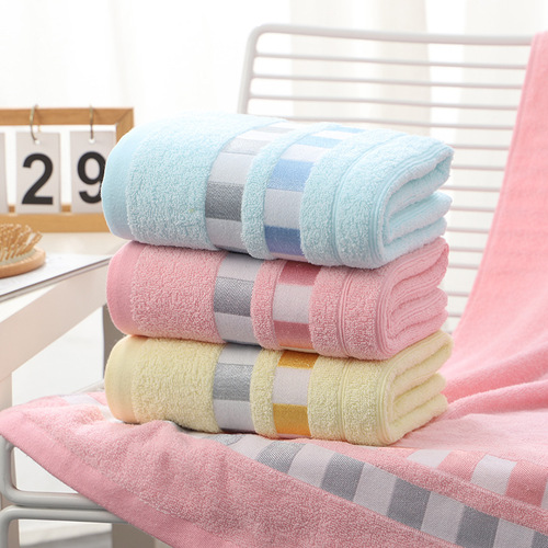 Pure cotton bath towel supermarket bath wholesale embroidery LOGO company advertising gifts thickening on behalf of bath towel pure cotton