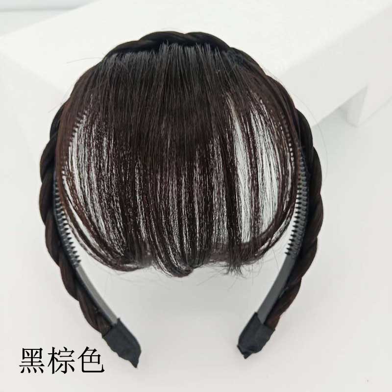 Braided hair hoops wig bangs piece one cut bangs diagonal bangs flat bangs hoops accessory