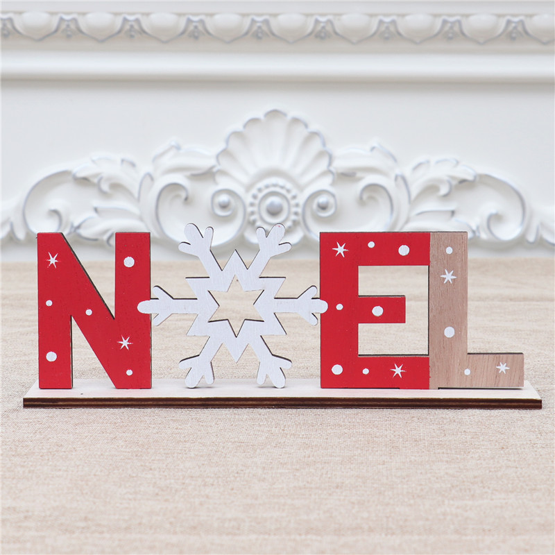 Christmas Festival Christmas Fashion Letter Wood Party Ornaments