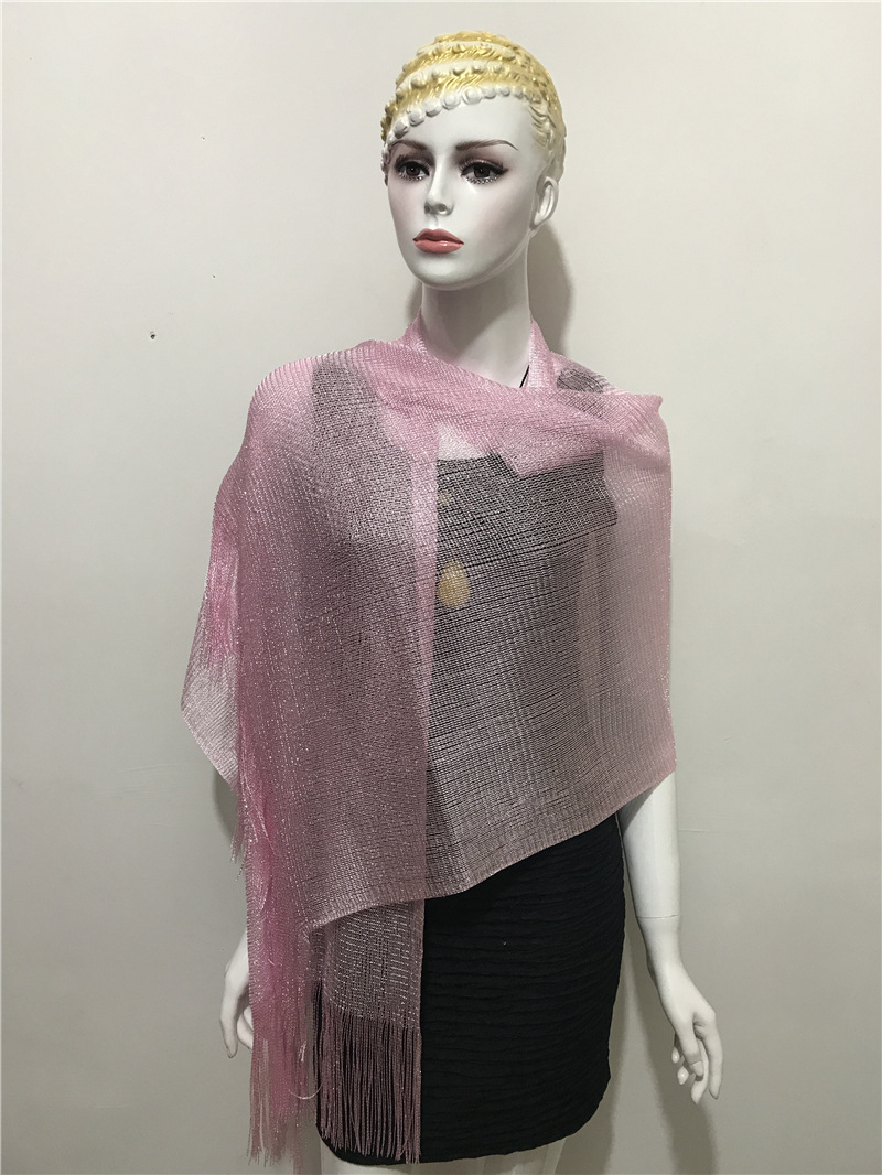 Frau Mode Einfarbig Polyester Quaste Schals display picture 168