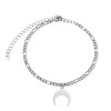 Chain, beach minimalistic fashionable ankle bracelet, European style