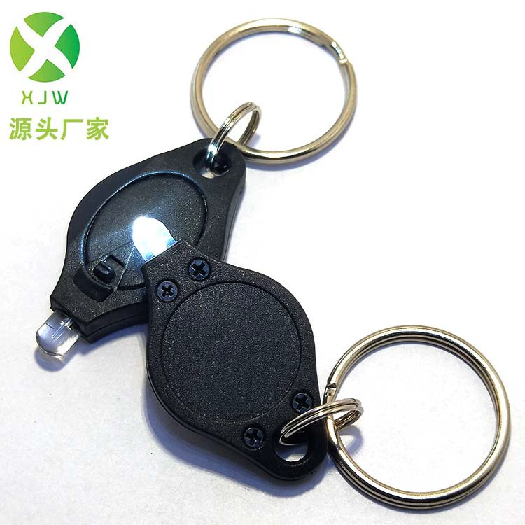 Светодиодный брелок свет пластик маленький фонарик Сильный свет наружное освещение фиолетовый свет 395 детектор денег с логотипом