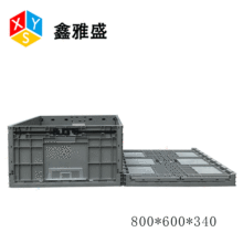 厂家800*600*340汽配折叠式物流箱可做防静电大号工业塑料周转箱