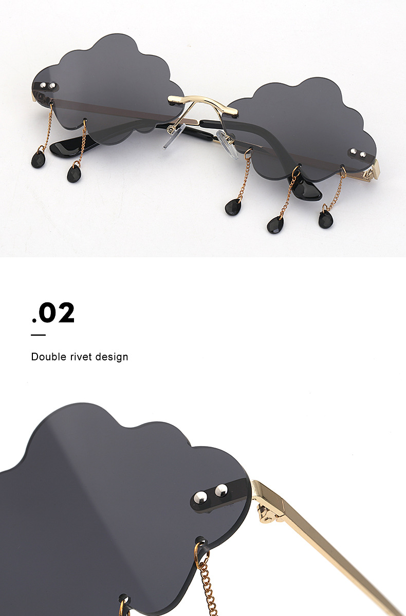 New Fashion Simple Style Pendant Cloud Sunglasses display picture 16