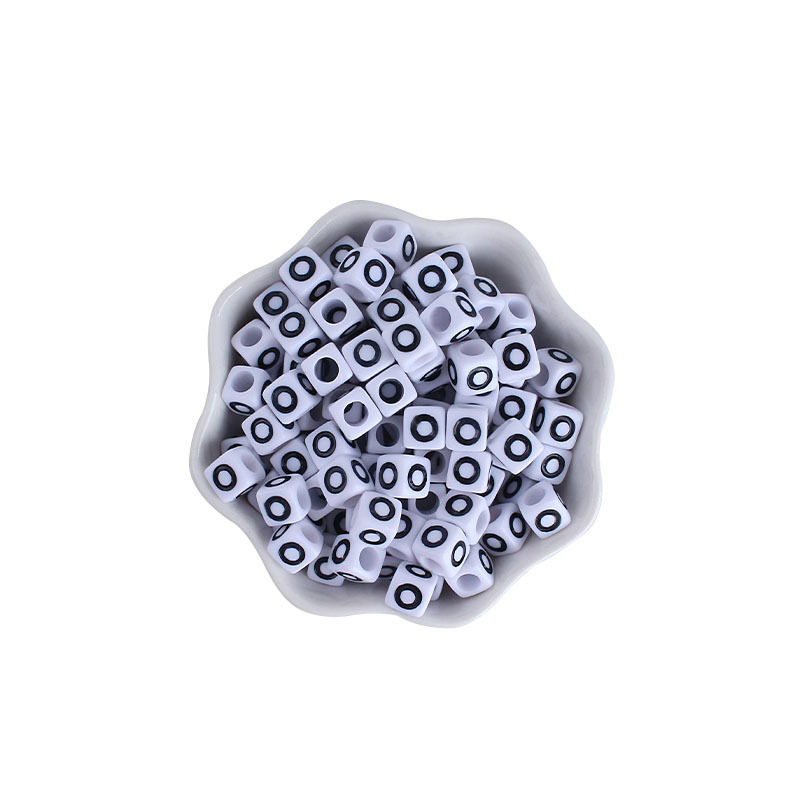 7mm plástico 26 inglés letras DIY creativo bebé nombre personalizado chupete cadena pulsera Accesorios