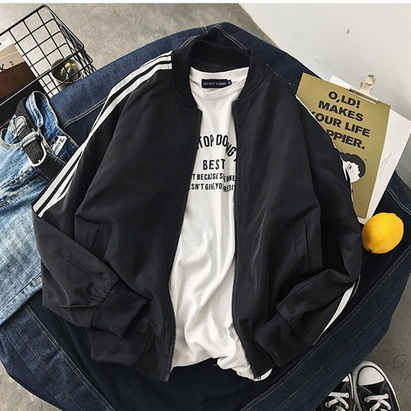 Spring and Autumn thin coat men's Korean-style trendy jacket men's student loose casual three-pole jacket sportswear men