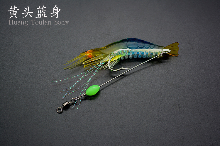 Soft Plastic Shrimp Lures 7 Color Sand Shrimp Baits Fresh Water Bass Swimbait Tackle Gear