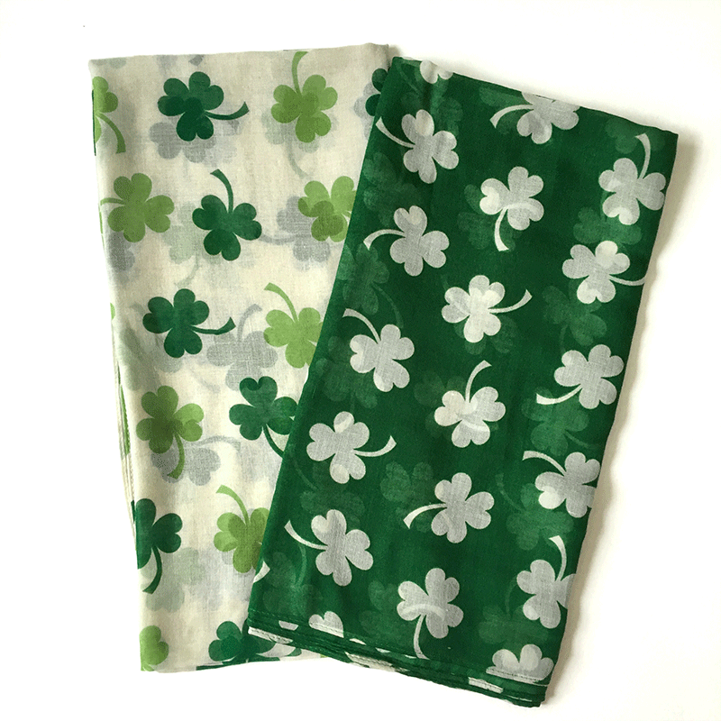 Unisex Ig Style Shamrock Polyester Printing Scarf display picture 1