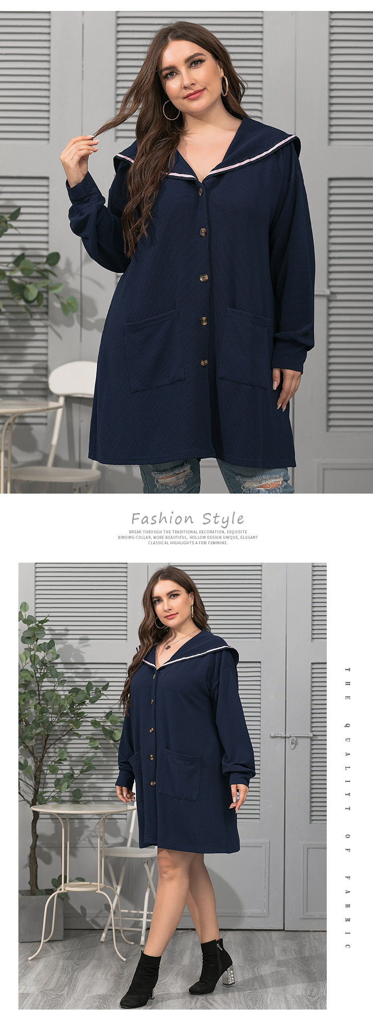 Fashion Solid Color Long Sleeve Jacket NSJR17183