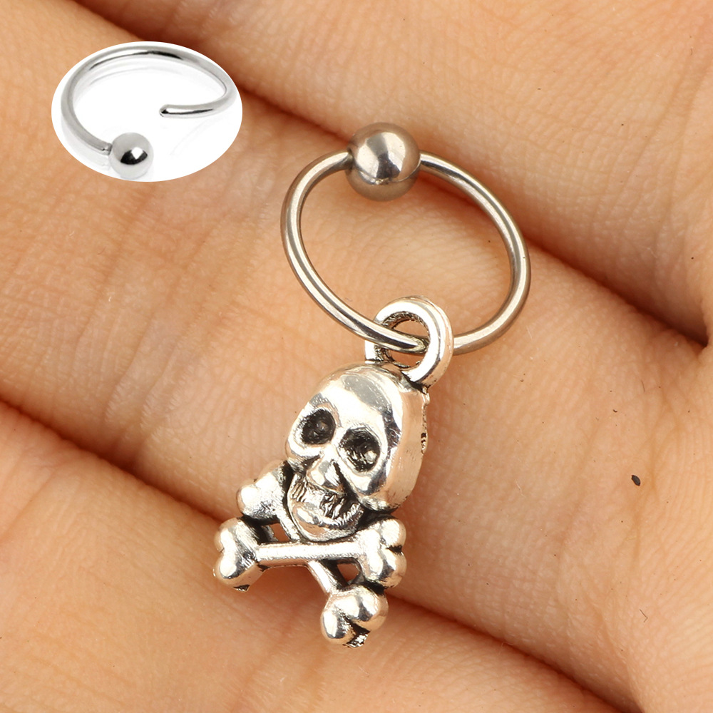 Gold Toad Flower Ear Bone Stud Stainless Steel Body Piercing Jewelry detail image 17