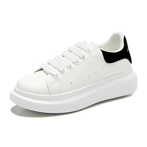 McQueen white shoes for women thick-soled spring and autumn new heightening dad shoes internet celebrity trend ins trendy casual sports shoes