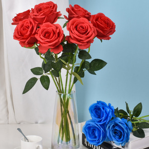 Real single rose silk flower wedding home decoration floral ornament artificial flower