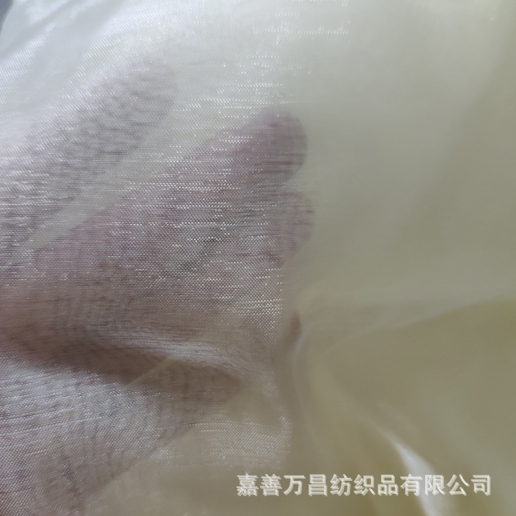 35梭锦涤材质有光珍珠纱柯根纱适用群摆舞台服饰窗帘制作数码印花
