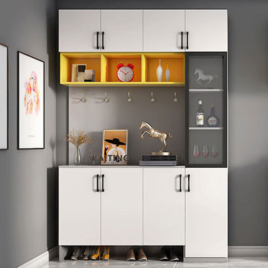伟询意式轻奢酒柜靠墙玻璃储物柜简约多功能酒柜储物柜定制