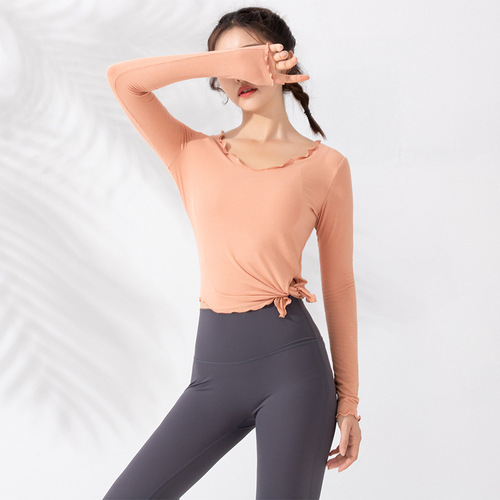 Yoga clothes women's long-sleeved tight autumn and winter fitness clothes running bottoming shirt top sports long-sleeved T-shirt