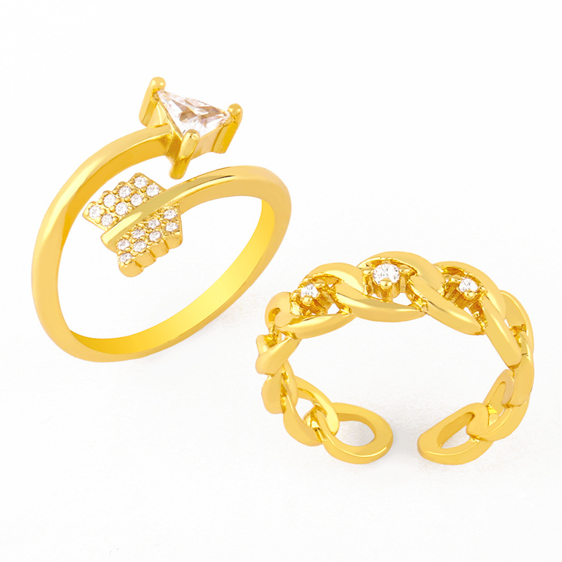 Creative Simple Chain Open Ring display picture 2