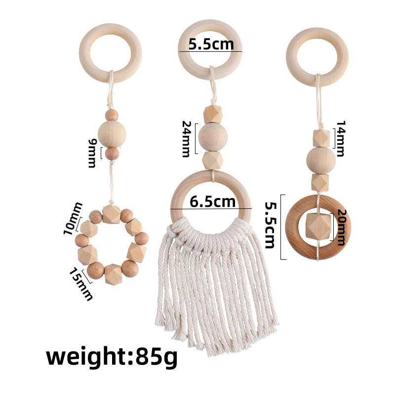 DIY bebé creativo algodón cuerda tejida molar juguetes nuevo natural de haya algodón hilo mordedor decoraciones de la habitación de los niños