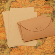 信纸信封套装复古牛皮纸爱心形风古风情书浪漫韩国创意