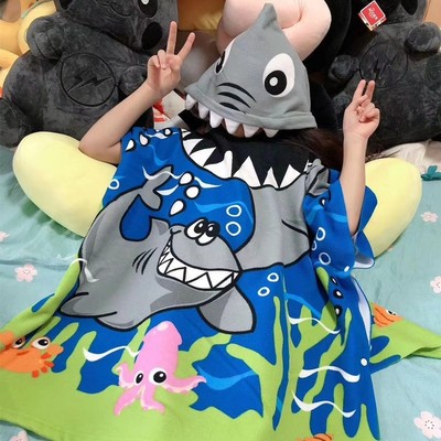 new pattern children Bath towel Bathrobe Cartoon animal baby take a shower Bath towel Beach towel Cape cloak