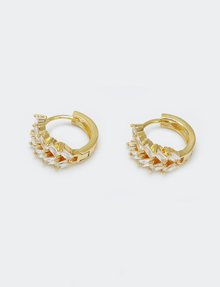 Vente En Gros Boucles D&#39;oreilles En Cuivre Et Zircon De Blé display picture 5