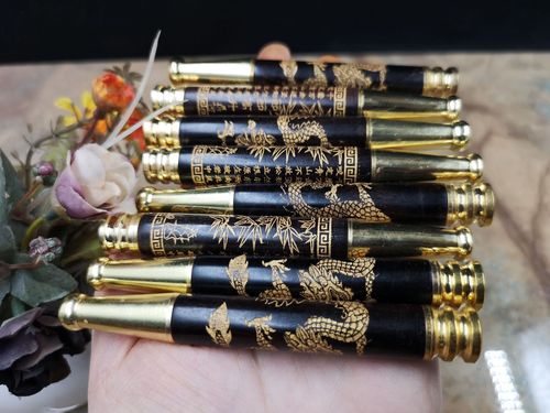 Black Rosewood Carved Dragon Filtration Cigarette Holder, Solid Wood Cigarette Holder, Redwood Aged Tobacco Cigarette Accessories, Exhibition Supply Wholesale