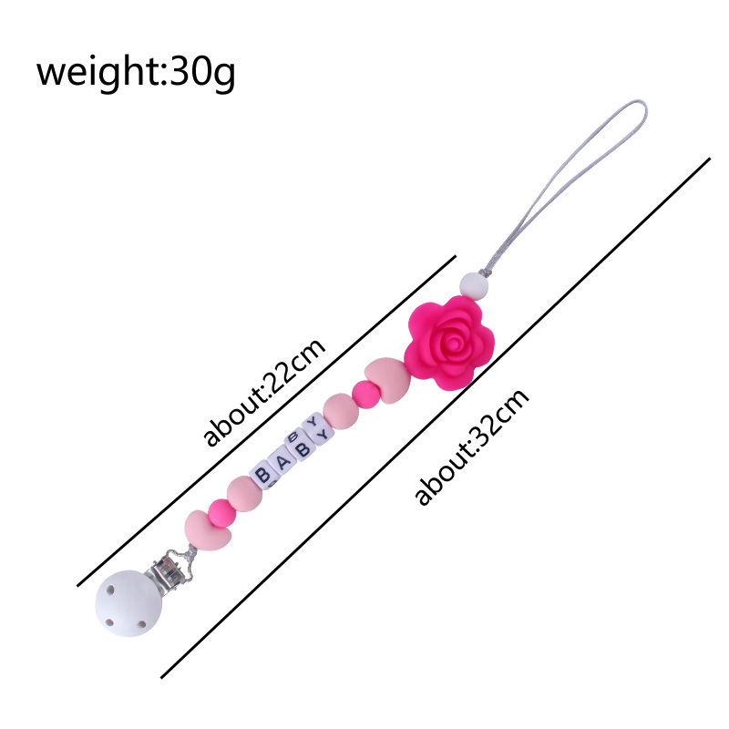 Nueva Cadena de chupete bebé suministros de silicona anti-gota Cadena de comercio exterior eBay Amazon mordedor chupete clip de la cadena