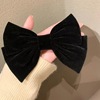 Brand black hairgrip with bow, fashionable hair rope, European style, internet celebrity, Korean style