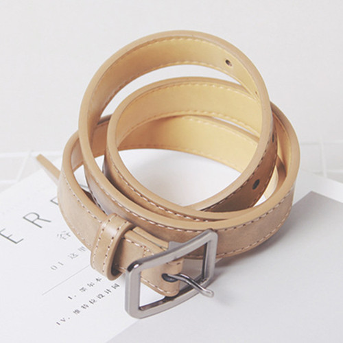 Hong Kong style belt, Korean style trendy men's belt, British casual belt, pin buckle, thin, old and trendy