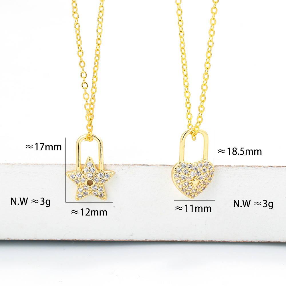 Simple Mini Zircon Star Pendant Clavicle Chain Necklace display picture 3