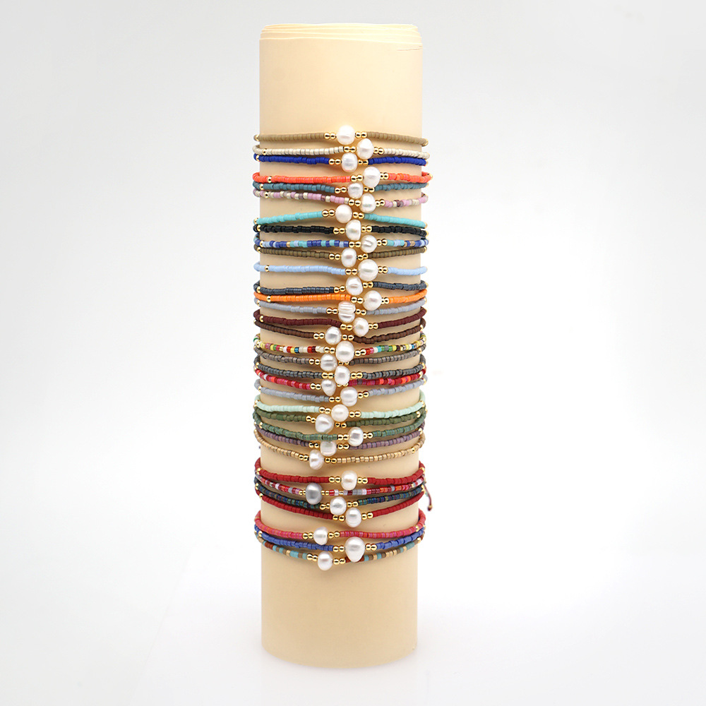 Perles De Riz D&#39;été Myuki Tissées À La Main Perles D&#39;eau Douce Naturelles Bracelet Simple En Gros display picture 54