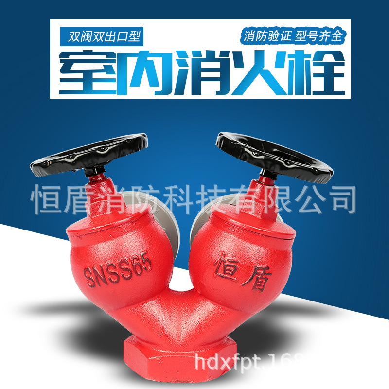 恒盾消防 双阀双出口型室内消火栓 SNSS65防护耐压消防器材耐高压