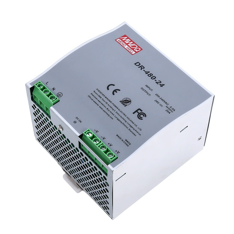 Power supply, switch key railed, 24v, 480W