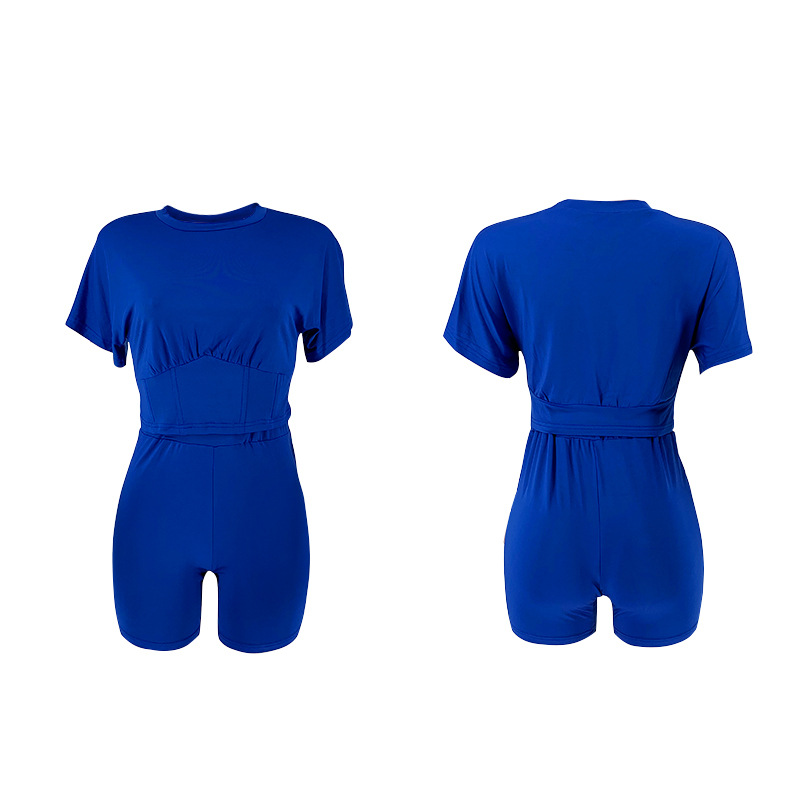 New Tight Sexy Knitted Fashion Casual Set Women Clothing Plus Size in Short Sets