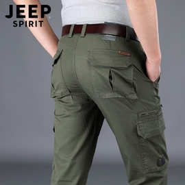 JEEP SPIRIT多袋休闲男裤户外男装休闲长裤宽松大码直筒一件代发
