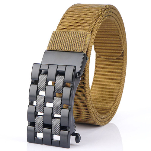 Canvas automatic buckle belt woven nylon pants belt young students casual men's belt factory direct sale