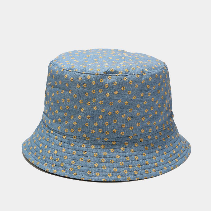 Sombrero de Pescador Reversible con Estampado de Hojas de Arce, Estilo 2025, para Mujer, Protección Solar para Exteriores, Sombrero de Mezclilla