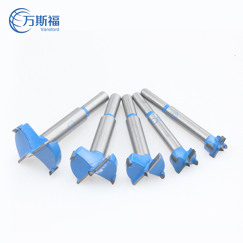 蓝色木工开孔器精品级铰链合页开孔钻头木板石膏板塑料打孔工具
