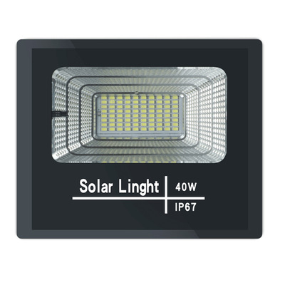 led感應太陽能投光燈戶外防水100w庭院路燈太陽能投光燈