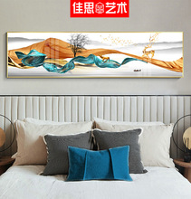 现代简约客厅装饰画 创意轻奢卧室床头画抽象麋鹿沙发背景墙挂画