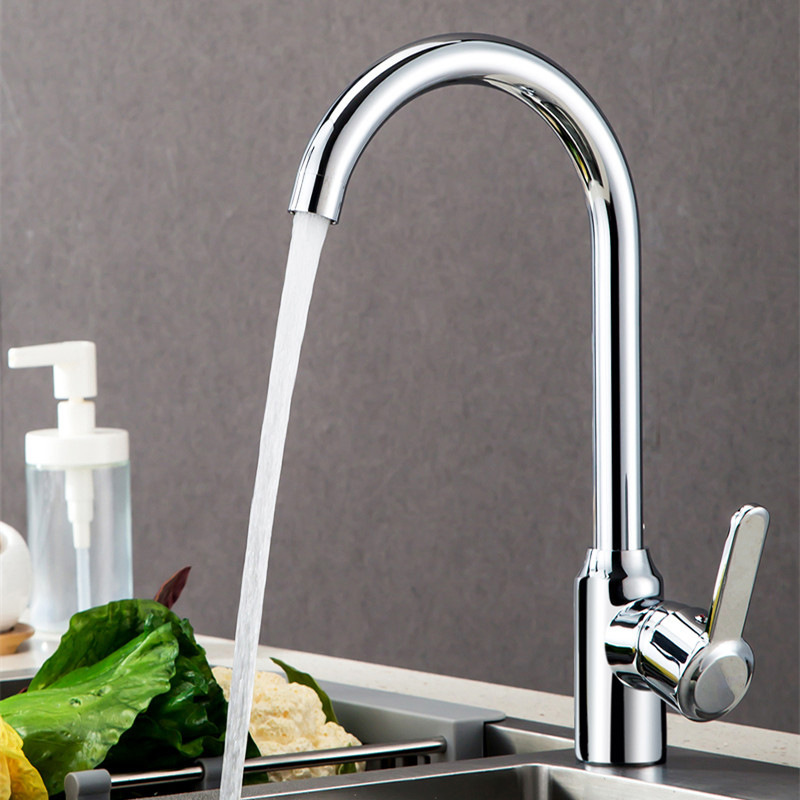 Copper kitchen hot and cold faucet household sink wash stainless steel vegetable basin laundry pool rotating faucet wholesale