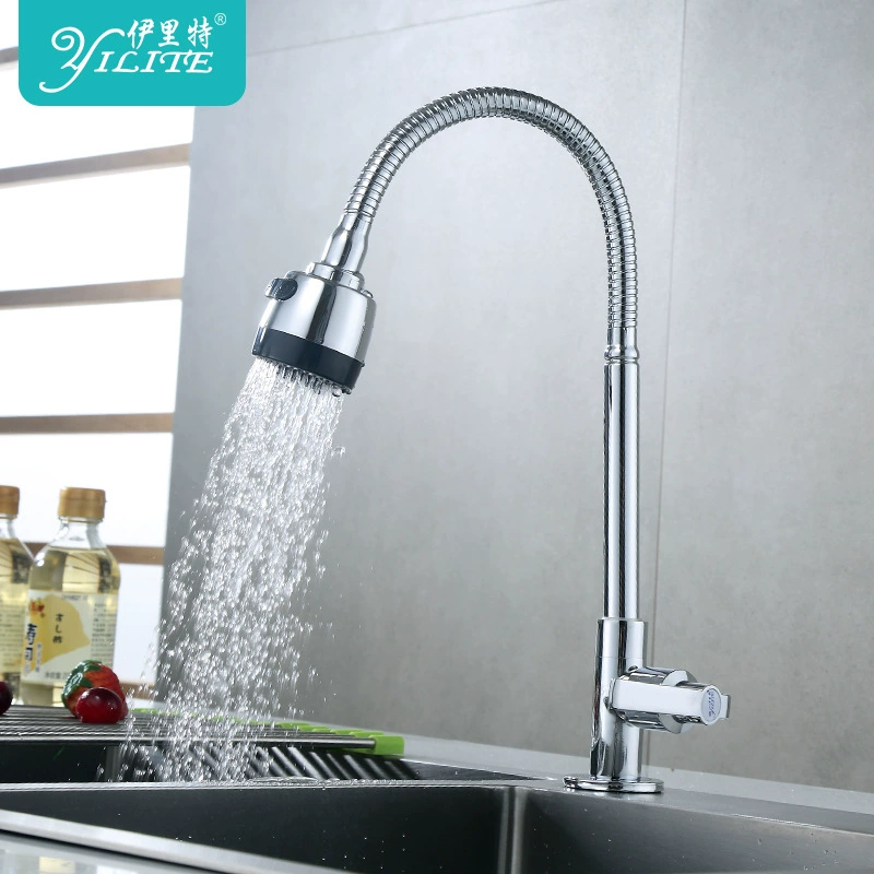 Custom copper kitchen basin shower faucet universal rotatable single cold basin adjustable basin faucet