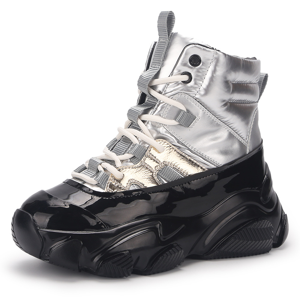 Winter Plus Velvet Daddy -kengät naisille S paksupohjaiset urheilukengät naisille S-kokoiset kengät lämpimät rento kengät naisille S paksupohjaiset isot puuvillakengät lumisaappaat_voghion.com