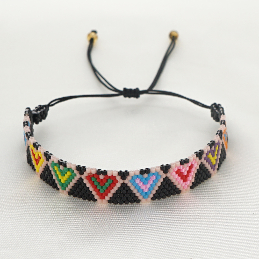 Nihaojewelry Bohemian Style Farbe Herzform Perlen Armband Schmuck Grohandelpicture2