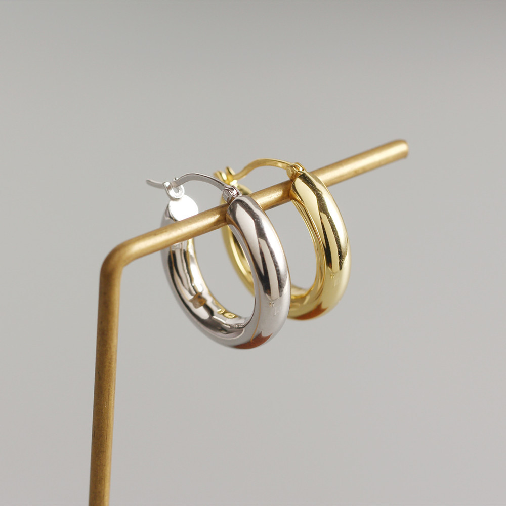 Boucle D&#39;oreille Cercle En Argent Sterling Rétro S925 En Gros Nihaojewelry display picture 5